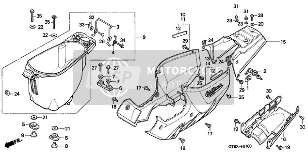 Honda PK50 1999 Body Cover for a 1999 Honda PK50